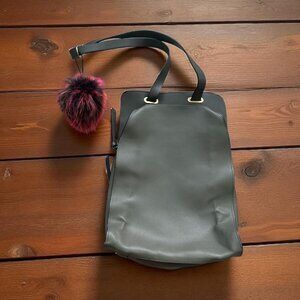 ZARA Gray Unisex Convertible Backpack Shoulder Bag